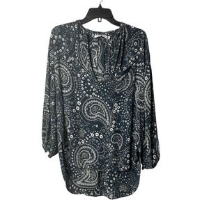 Faithfull The Brand Paisley Blouse Long Sleeve Tunic Top Bohemian Size‎ Small